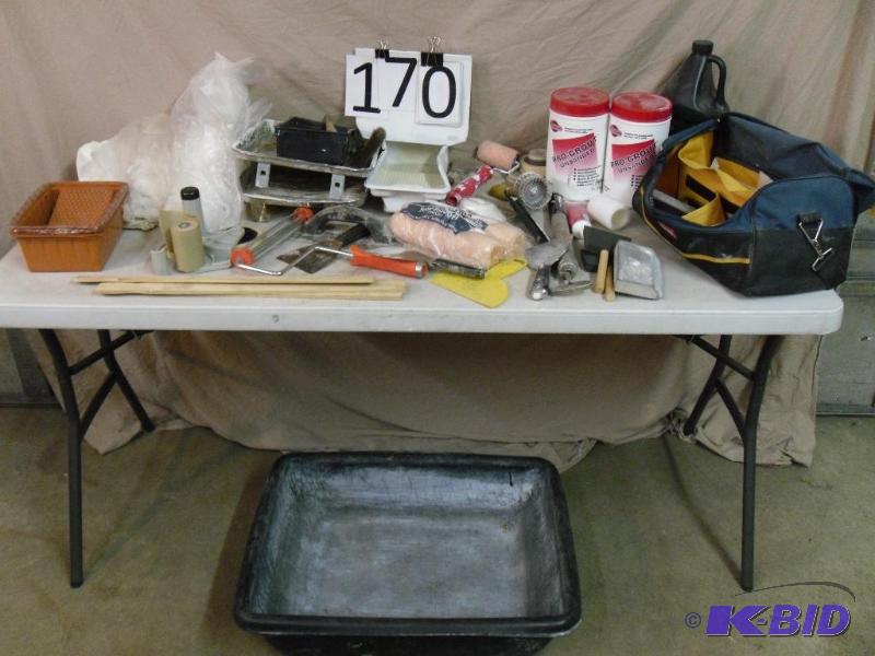 lot 170 image: Lot of Painting Supplies. Rollers, Trowels, K...
