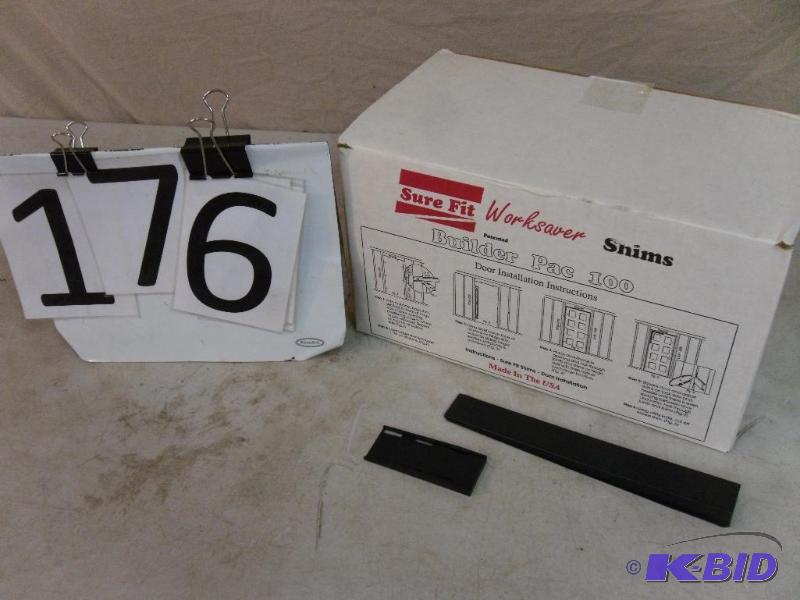 lot 176 image: Box of New Sure Fit Worksaver Shims. 100 pc B...