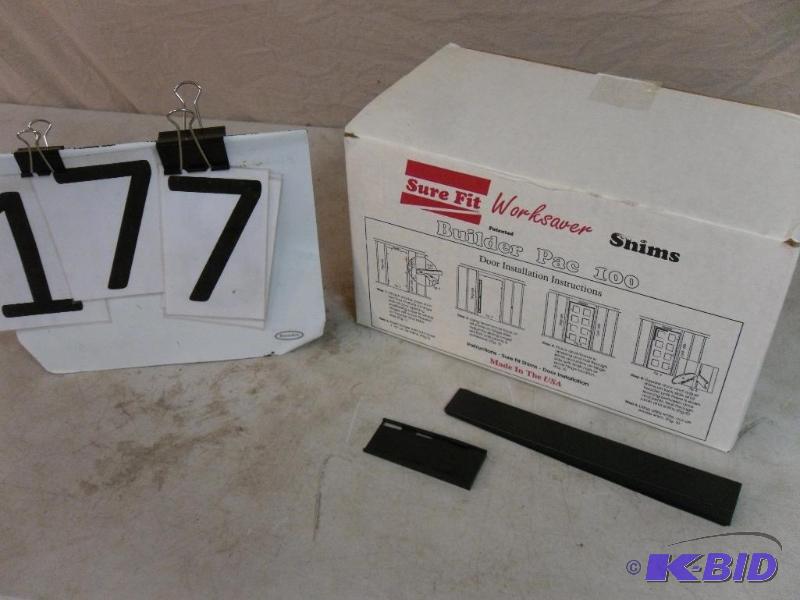 lot 177 image: Box of New Sure Fit Worksaver Shims. 100 pc B...
