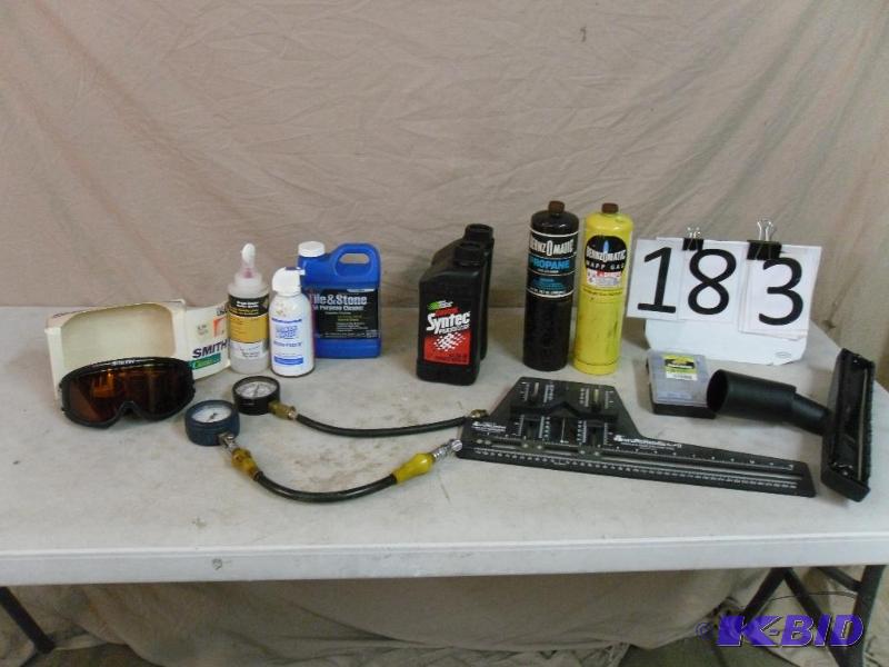 lot 183 image: Lot of Shop Supplies. Compression Tester Gaug...