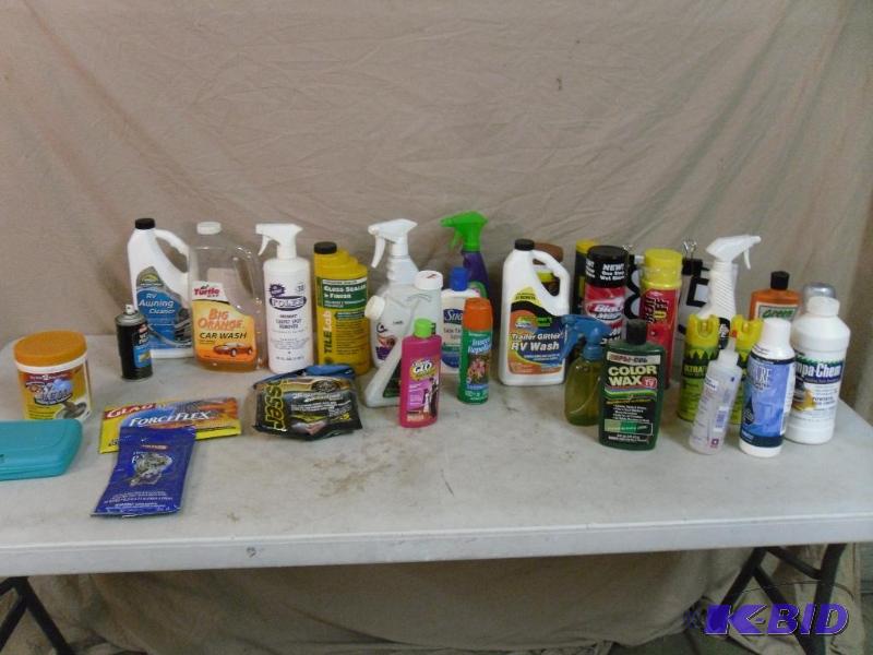 lot 185 image: Lot of Assorted Shop Chemicals. Amounts Vary....
