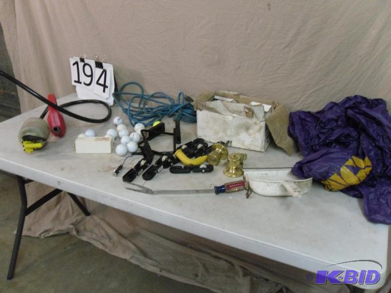 lot 194 image: Door Knobs, Staples, Pulleys, Extension Cord,...