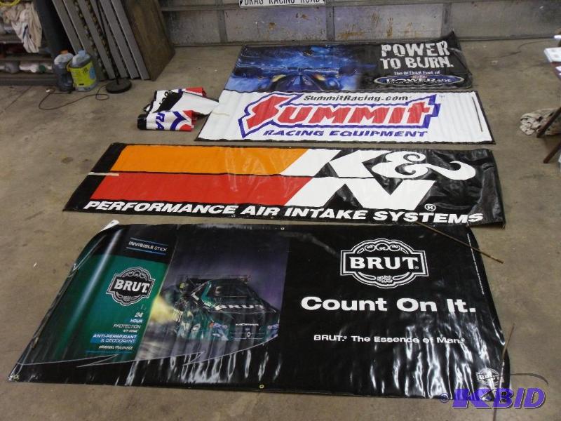 lot 200 image: Lot of Assorted Large&nbspBanners, Signs, an...
