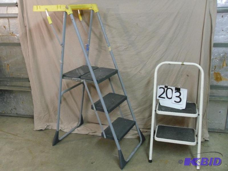 lot 203 image: Lot of 2 Step Stools. One is a Cosco&nbsp32&...