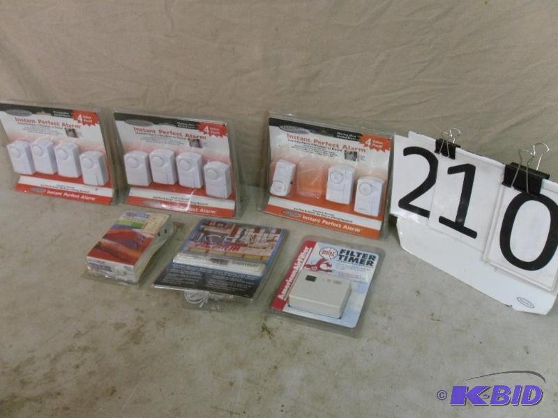 lot 210 image: WindowDoor Alarms, Ice Alarm, Pipe Heater, a...