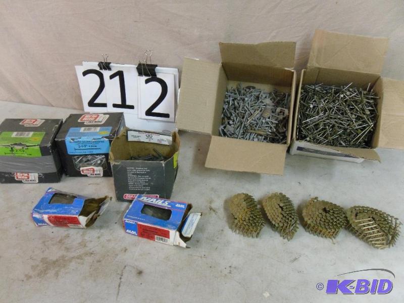 lot 212 image: Lot of Assorted Fasteners and Hardware. Appro...