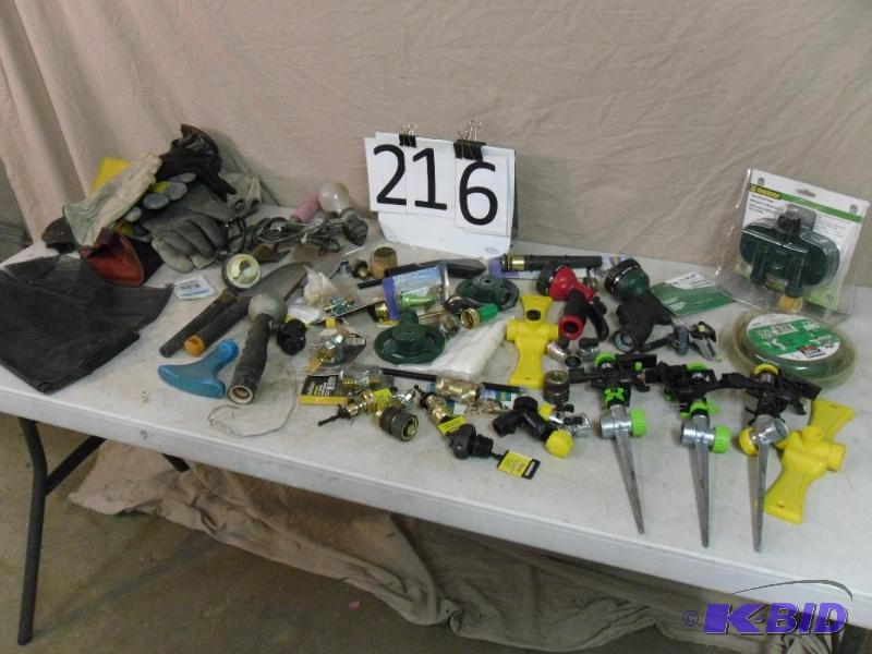 lot 216 image: Lot of Lawn and Garden Items. Sprinklers, Spr...
