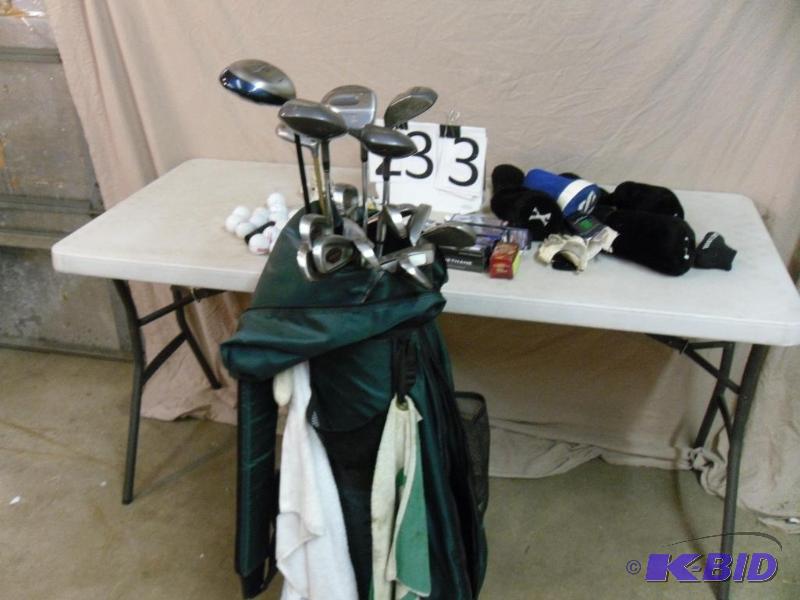 lot 233 image: Lot of Assorted Golf Clubs, Balls, and More i...