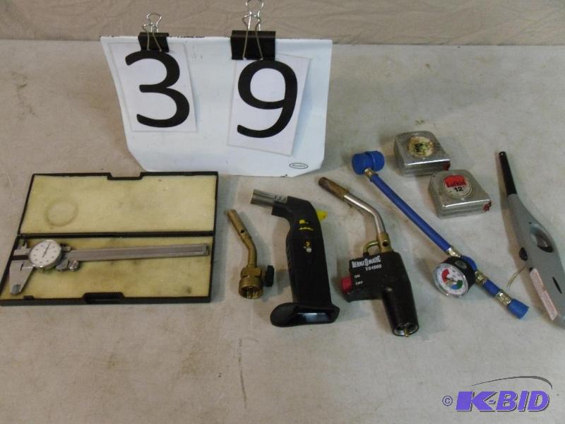 lot 39 image: Dial Caliper, Torches, Freon&nbspGauge, and ...