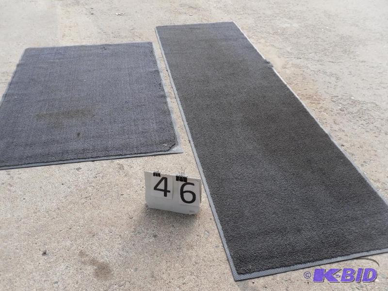 lot 46 image: 2 commercial entry rugs. One is approx. 116&q...