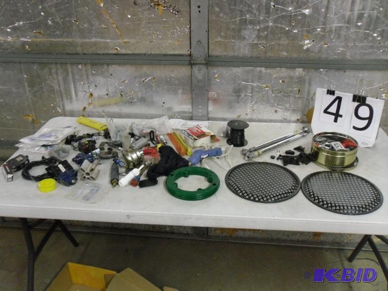 lot 49 image: Tools, and automotive. Greenlee fish tape, gl...