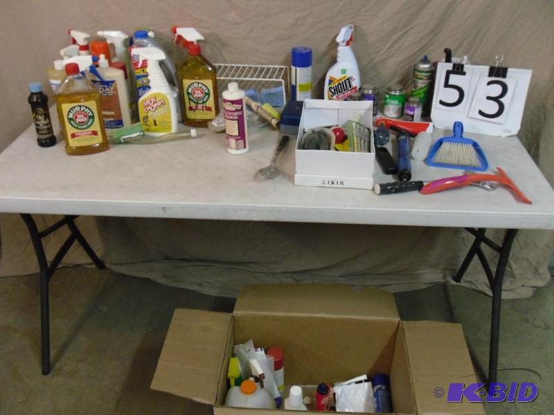 lot 53 image: Lot of Assorted Shop Supplies. Chemicals, Cle...