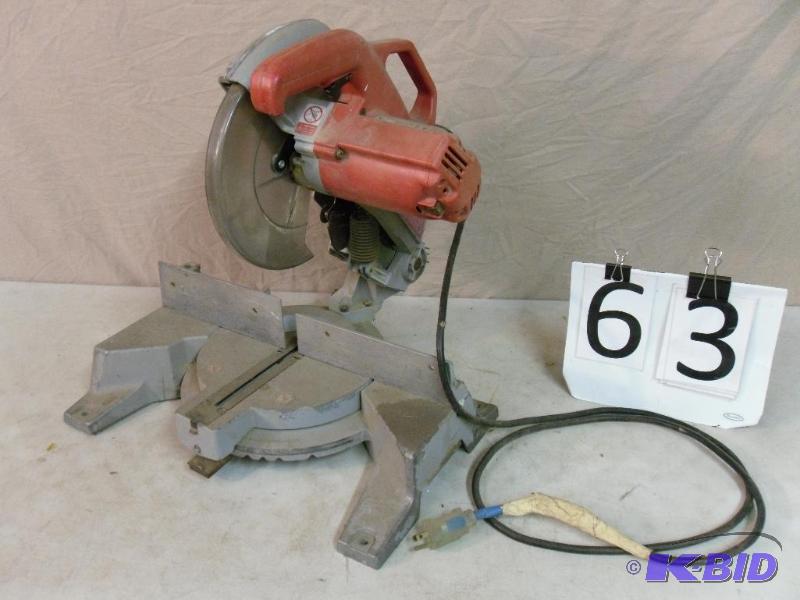 lot 63 image: Milwaukee 10" Magnum Miter Saw. No blade...