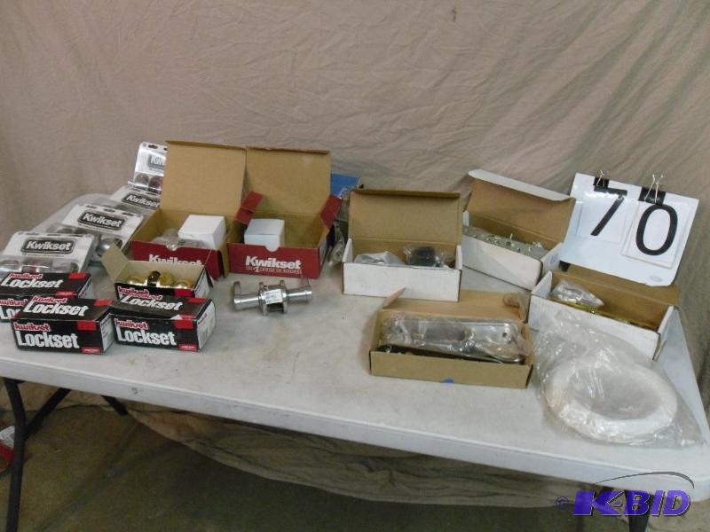lot 70 image: Assorted NEW Door Knobs, Sliding Door Handles...