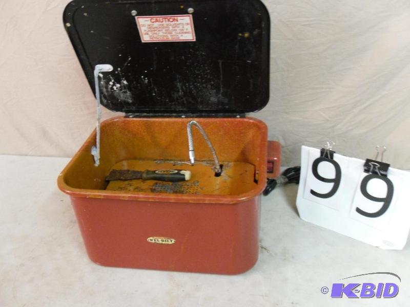 lot 99 image: 3.5 Gallon Welbilt Bench Top Parts Washer. Pu...