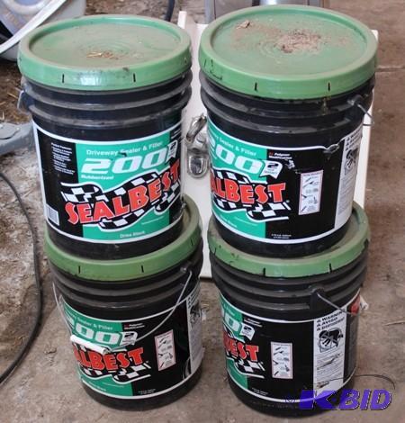 Lot of 4, 5 gallon pails of driveway sealer...