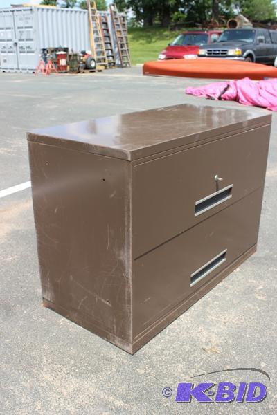 Brown filing cabinet