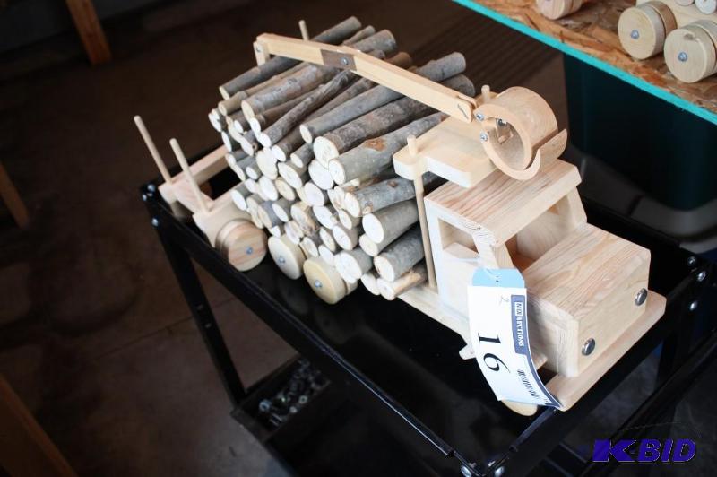 lot 16 image: Lot of (2) items including a wooden lumber tr...