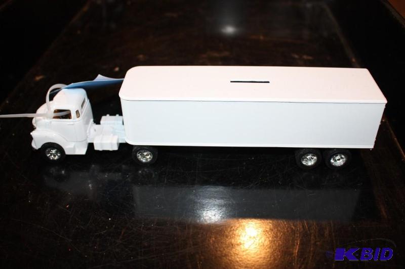 lot 223 image: A toy semi truck bank...