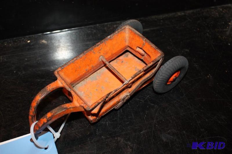 lot 330 image: Vintage metal toy trailer...