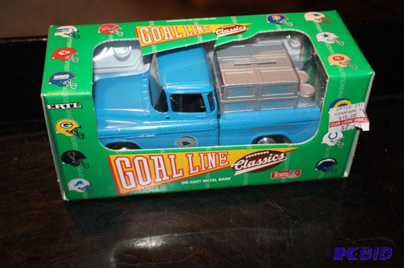lot 400 image: Goal Line classics die-cast metal bank...