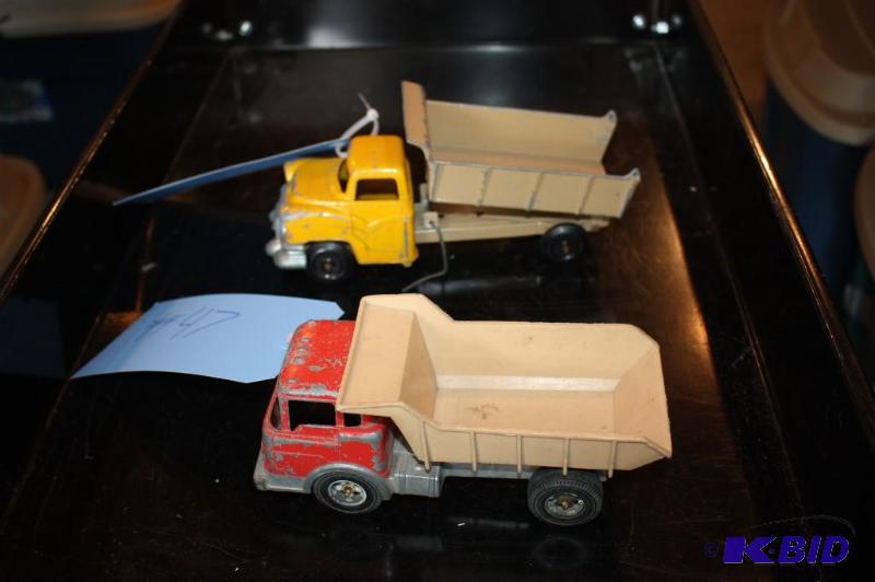 lot 47 image: Lot of (2) toy dump trucks...
