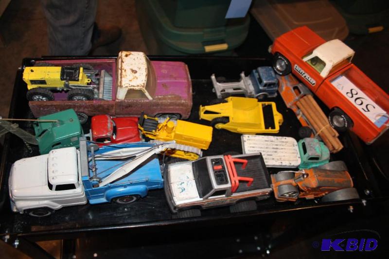 lot 598 image: Lot of (12) items including a Chevy pickup tr...