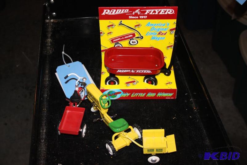 lot 600 image: Lot of (3) items including a Radio Flyer wago...