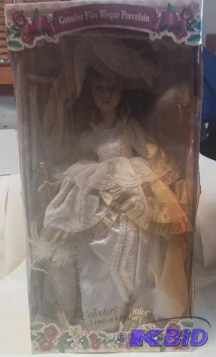 lot 13 image: Collectors Choice Porcelain Wedding Doll...