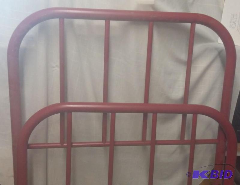 Vintage Red Twin Bed frame...