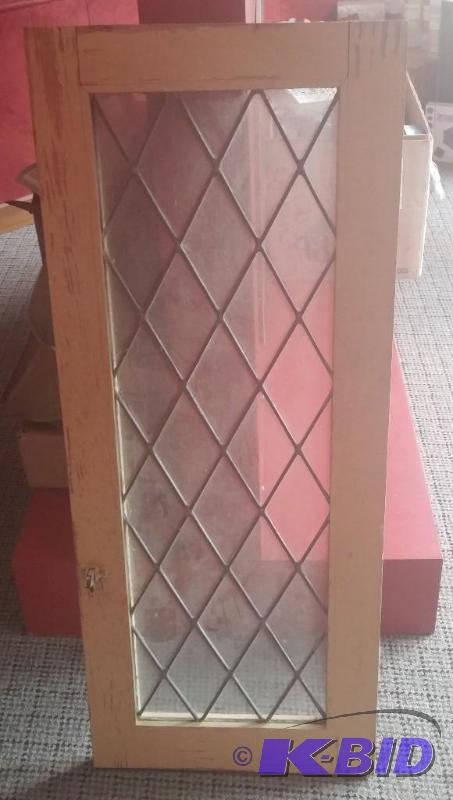 Vintage leaded glass cupboard door...