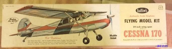 Vintage Guillows Cessna 170 Balsa Flying Plan...
