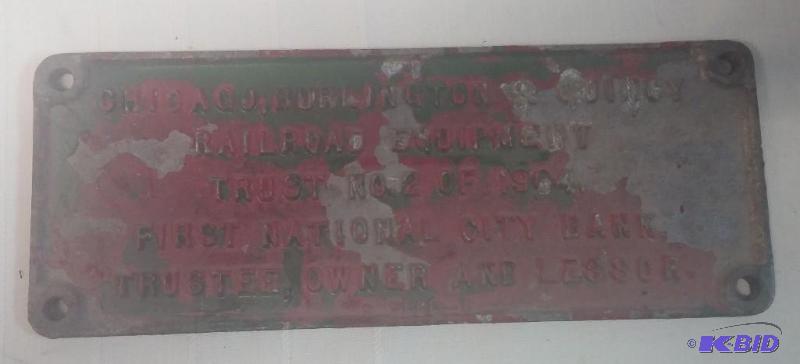 VINTAGE Burlington Northern Metal Sign...