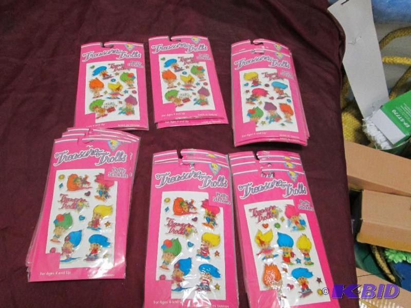 Qty 35 Treasure Trolls puffy stickers...