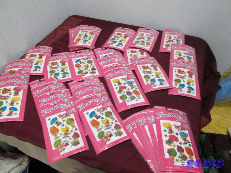 Qty 36 Treasure Trolls Puffy Stickers...