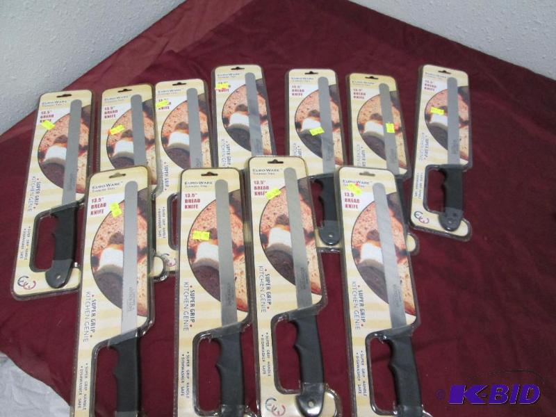 Qty 11 Euro ware stainless steel 13.5 bread k...