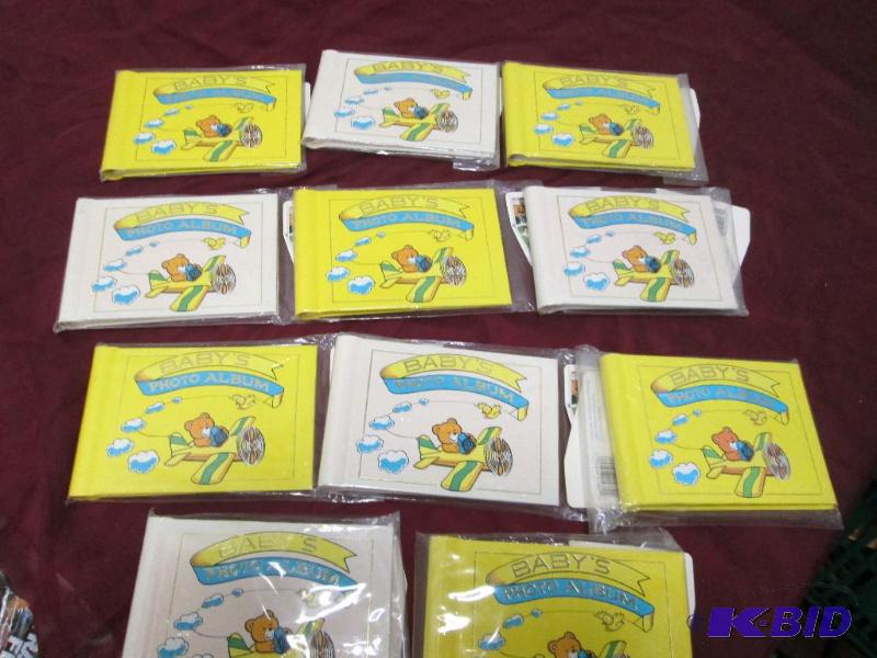 Qty 5 Babys photo Album off white, and Qty 6...