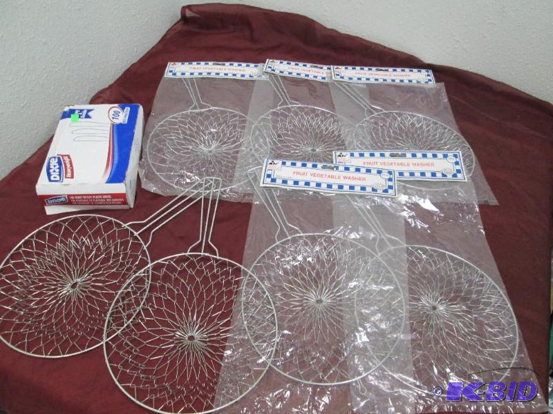 Qty 8 Fruit Vegetable washer, and 1 box of Di...