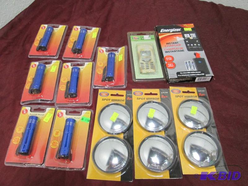 Qty 3 Spot Mirror 2 PC, one Energizer instant...