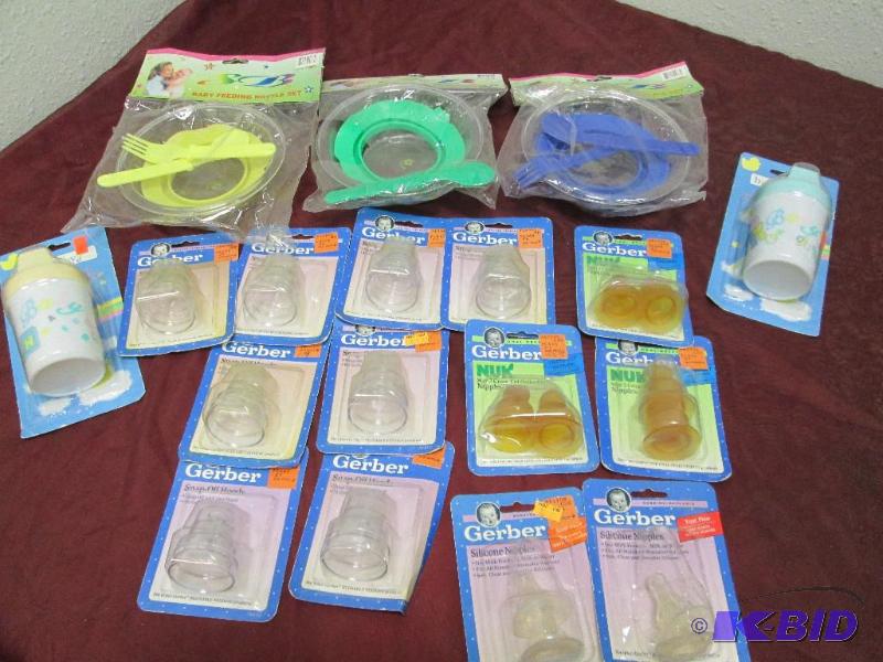 Qty 2 Baby training cup, Qty 3 Baby feeding B...