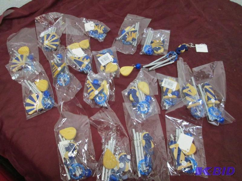 Qty 18 Wind chimes sea shells, light house, f...
