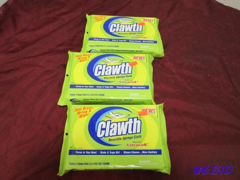 Qty 3 Clawth Reausable sponge cloth 6 sponge ...