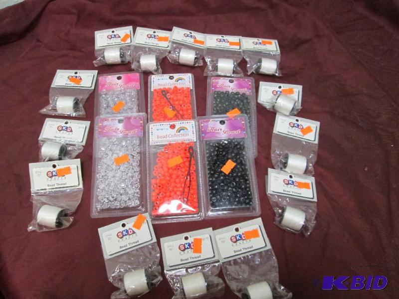 Qty 2 bead collection color reddish orange, Q...