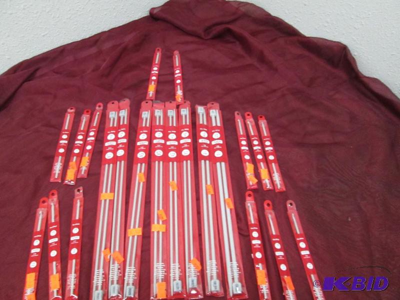 Qty 6 knitting needles size 3.75mm, one 6mm, ...