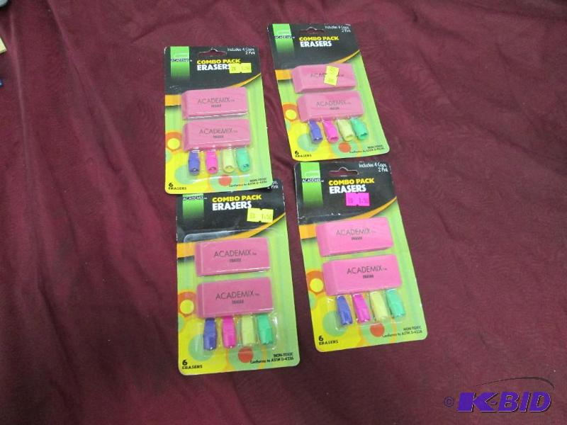 Qty 4 Combo Pack Erasers ( total of 6 in each...