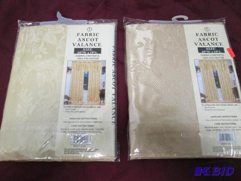 Fabric Ascot Valance Size 60W by 19 L Fabric ...