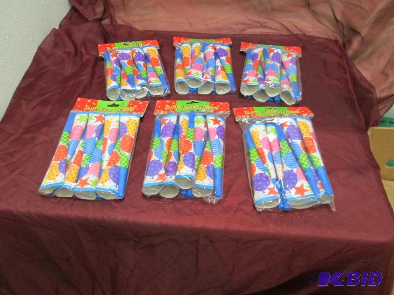 6 bags of 8 paper horns...