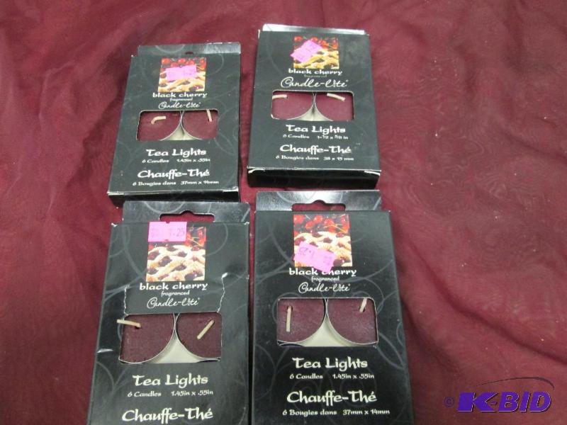 Qty 4 tea Lights 6 candles...