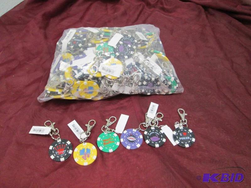 Qty 200 Poker Chips key chains...