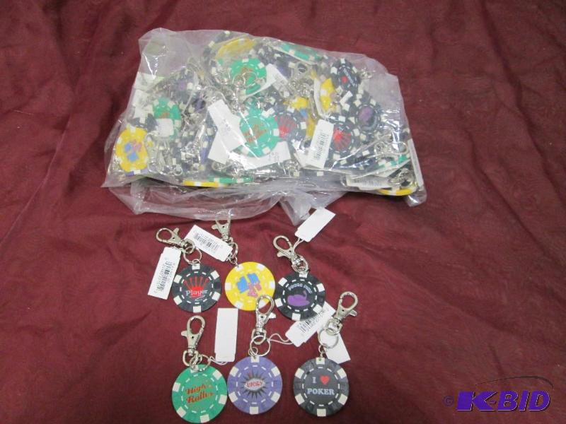 Qty 100 Poker Chips key chains...